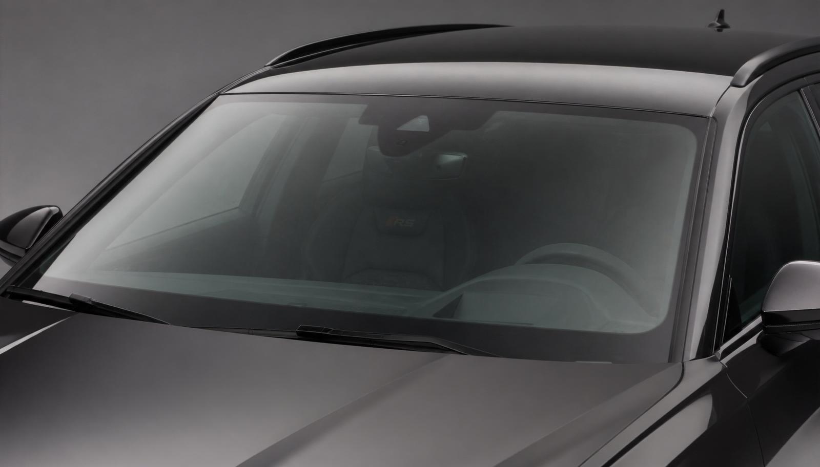 Audi RS6 windshield close-up — protected with XPEL windshield film